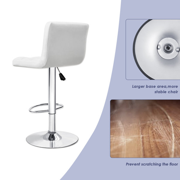 Orren Ellis Stallcup Swivel Adjustable Height Bar Stool & Reviews Wayfair